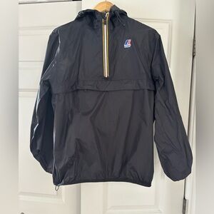 K-Way Black Pullover Jacket with Logo